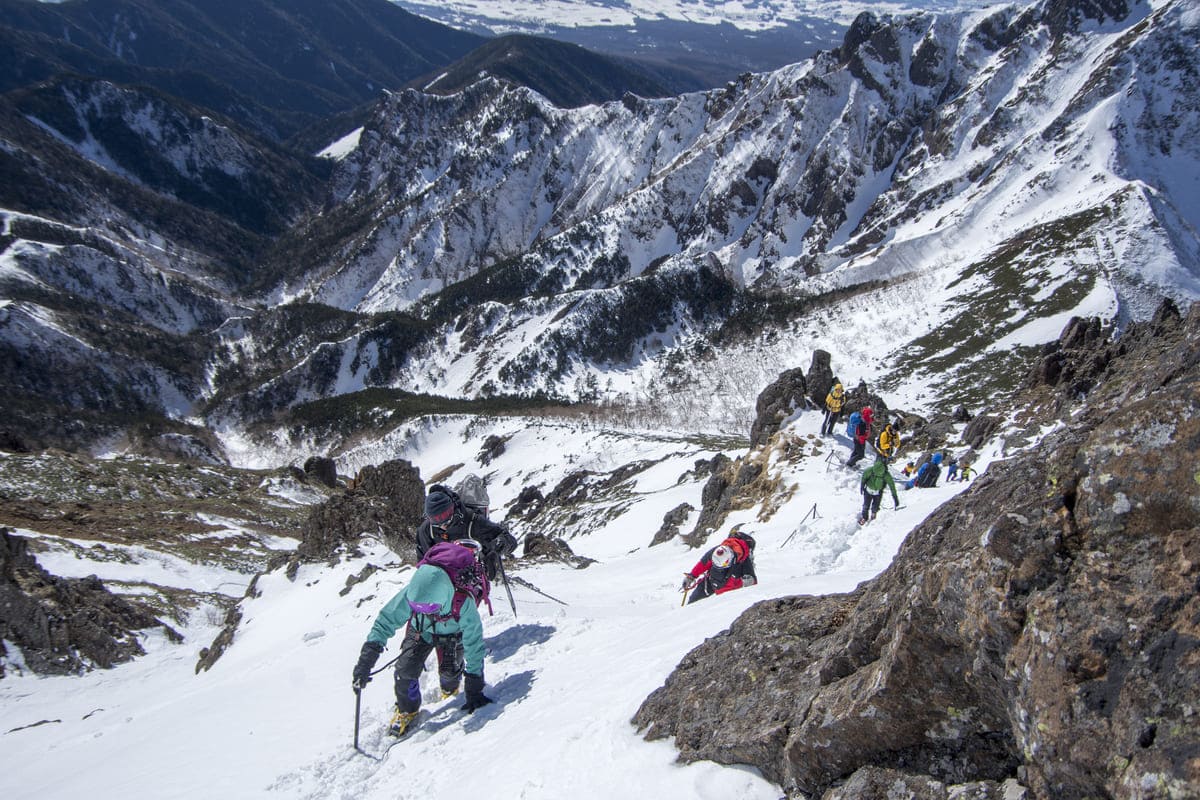八ヶ岳 雪山 中級者